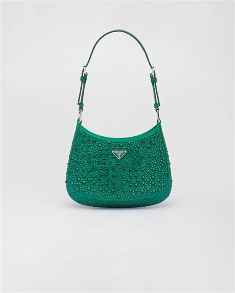 prada sac cristaux|Sac Prada Cleo en satin avec cristaux.